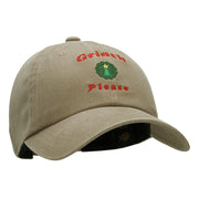 Grinch Please Embroidered Pigment Dyed Cotton Cap