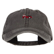 Mini Fire Truck Embroidered Washed Cap