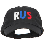 Russia RUS Flag Embroidered Low Profile Cap