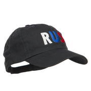 Russia RUS Flag Embroidered Low Profile Cap