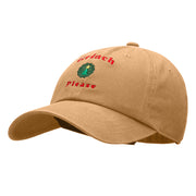 Grinch Please Embroidered Pigment Dyed Cotton Cap