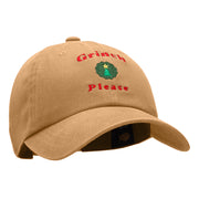 Grinch Please Embroidered Pigment Dyed Cotton Cap