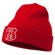 US Route 66 Embroidered Long Beanie