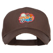 Sports Fun Patched Low Cotton Cap