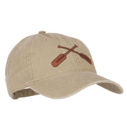 Crossed Paddles Embroidered Washed Cotton Cap