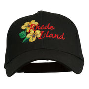 USA State Rhode Island Violet Embroidered Low Profile Cap