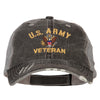 US Army Veteran Military Embroidered Low Cotton Mesh Cap