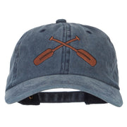 Crossed Paddles Embroidered Washed Cotton Cap