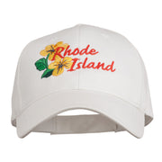 USA State Rhode Island Violet Embroidered Low Profile Cap