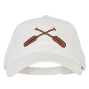 Crossed Paddles Embroidered Washed Cotton Cap