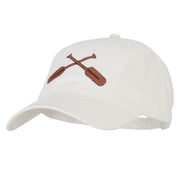 Crossed Paddles Embroidered Washed Cotton Cap