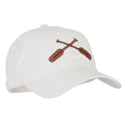 Crossed Paddles Embroidered Washed Cotton Cap