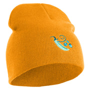 Pea Pod Embroidered 8 inch Acrylic Short Blank Beanie - Gold OSFM