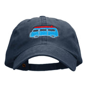 Retro Van Embroidered Unstructured Cotton Cap