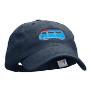 Retro Van Embroidered Unstructured Cotton Cap