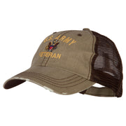 US Army Veteran Military Embroidered Low Cotton Mesh Cap