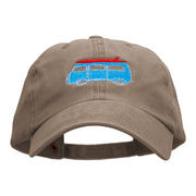 Retro Van Embroidered Unstructured Cotton Cap