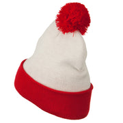 Red White Long Beanie