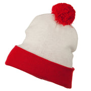 Red White Long Beanie