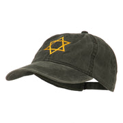 Star of David Embroidered Washed Dyed Cap