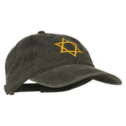 Star of David Embroidered Washed Dyed Cap