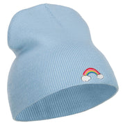 Mini Rainbow Embroidered Short Beanie