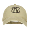 US Route 66 Embroidered Washed Cap