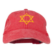 Star of David Embroidered Washed Dyed Cap