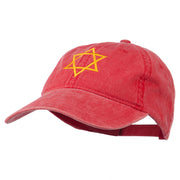 Star of David Embroidered Washed Dyed Cap