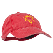 Star of David Embroidered Washed Dyed Cap