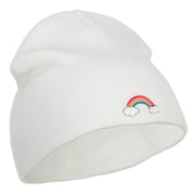 Mini Rainbow Embroidered Short Beanie