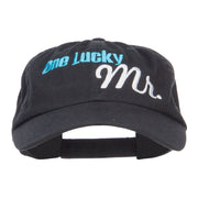 One Lucky Mr Embroidered Low Cap