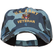 US Army Veteran Military Embroidered Enzyme Camo Cap