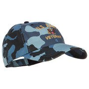 US Army Veteran Military Embroidered Enzyme Camo Cap