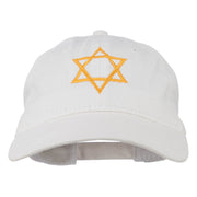 Star of David Embroidered Washed Dyed Cap