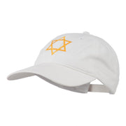 Star of David Embroidered Washed Dyed Cap