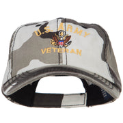 US Army Veteran Military Embroidered Enzyme Camo Cap