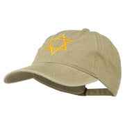 Star of David Embroidered Washed Dyed Cap