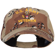 US Army Veteran Military Embroidered Enzyme Camo Cap