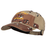 US Army Veteran Military Embroidered Enzyme Camo Cap