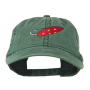 Fishing Red Walleye Lure Embroidered Washed Cap