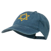 Star of David Embroidered Washed Dyed Cap