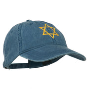 Star of David Embroidered Washed Dyed Cap