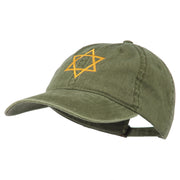 Star of David Embroidered Washed Dyed Cap