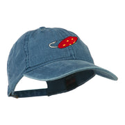 Fishing Red Walleye Lure Embroidered Washed Cap