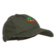 Rasta Peace Symbol Embroidered Unstructured Cap