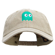 Cute Green Ghost Logo Cotton Twill Premium Pigment Dyed Cap - Khaki OSFM