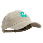 Cute Green Ghost Logo Cotton Twill Premium Pigment Dyed Cap - Khaki OSFM