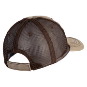 Succulent Arrangement Embroidered Low Profile Special Cotton Mesh Cap - Khaki-Brown OSFM