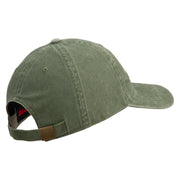 U.S. Army 24th Infantry Division Embroidered Washed Solid Pigment Dyed Cotton Twill Brass Buckle Cap - Olive OSFM
